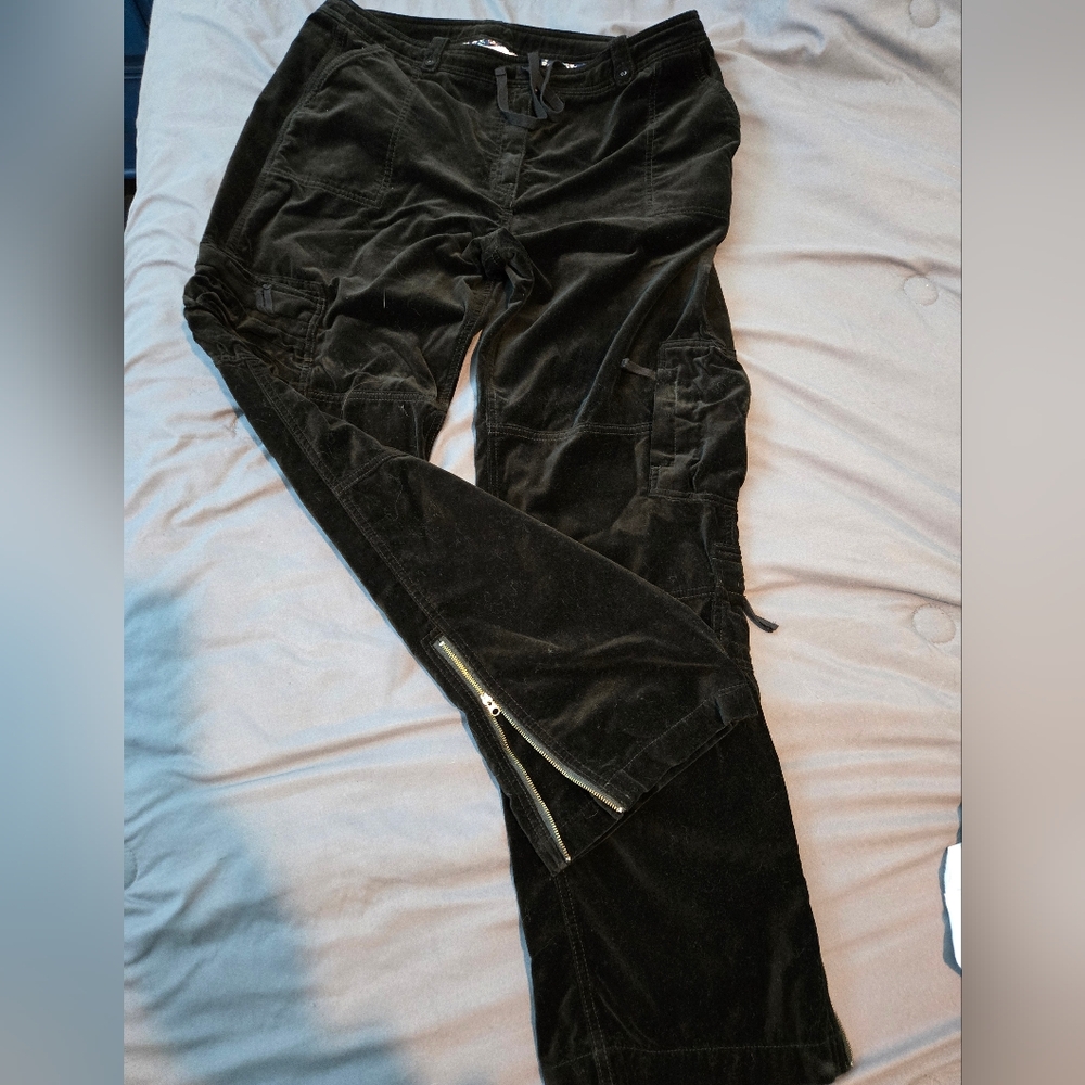 Velvet cargo pants